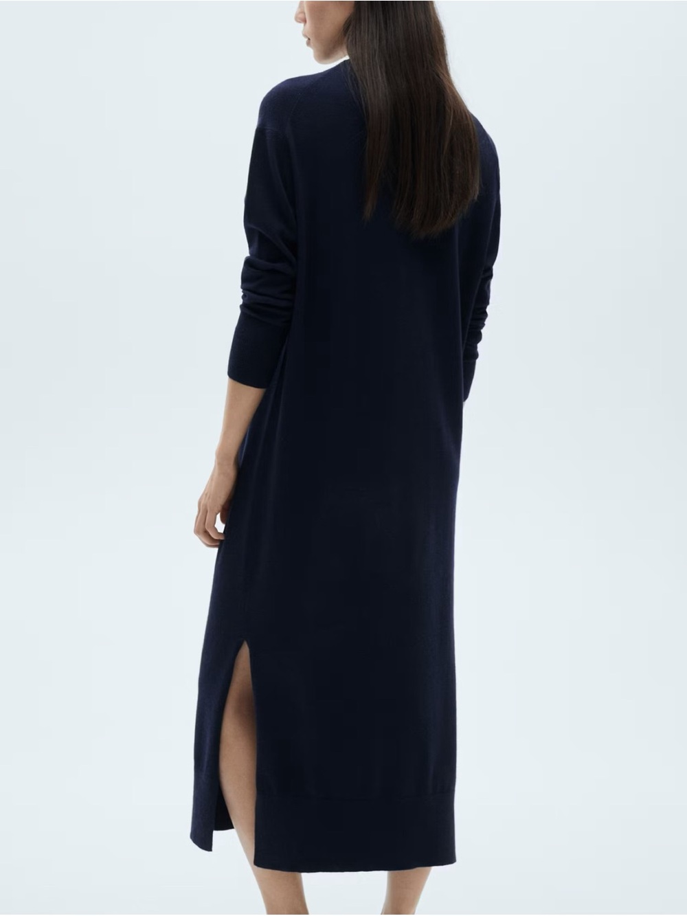 Mango Mock Neck Maxi Sweater Dress